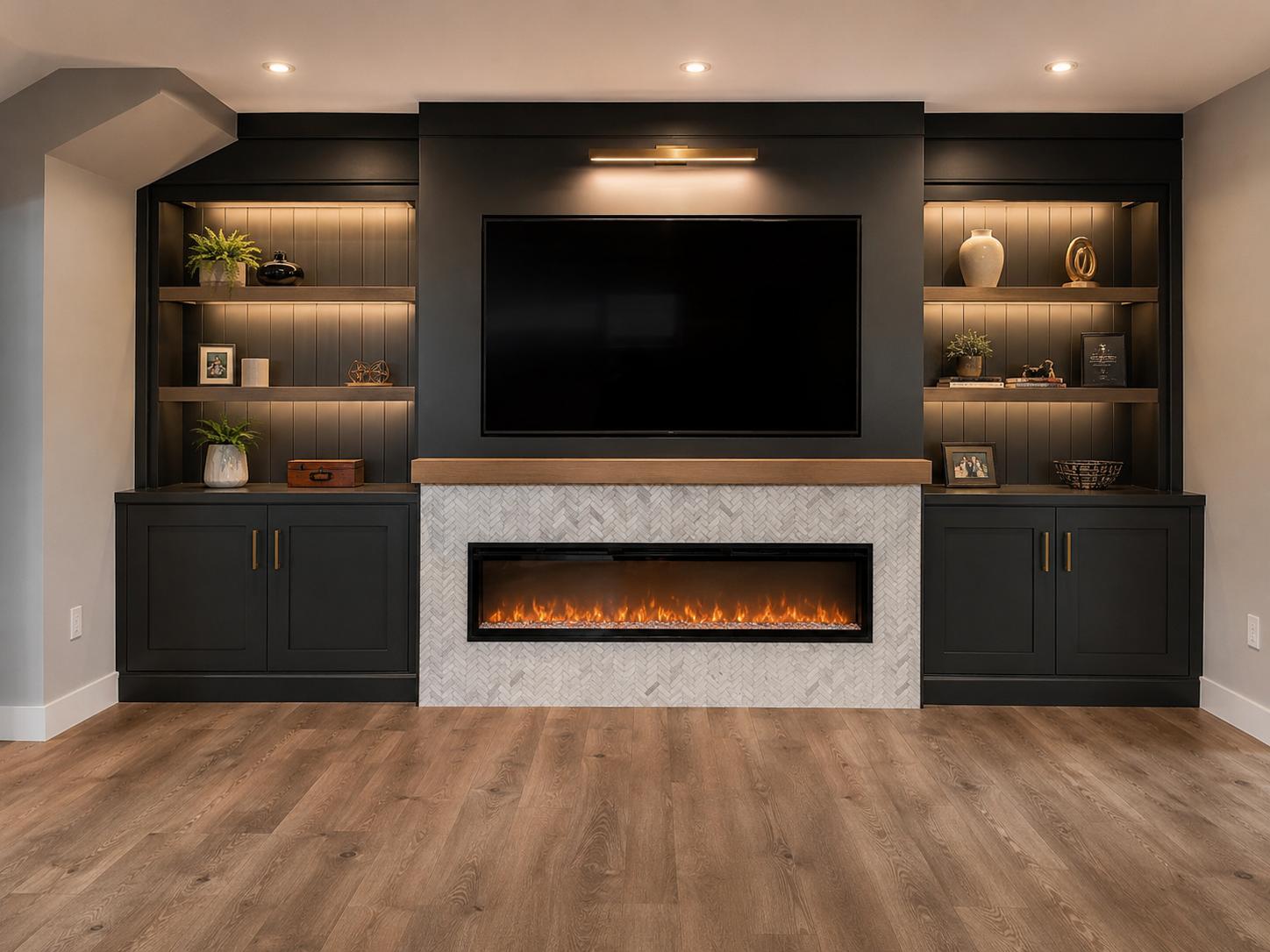 Custom fireplace built-in