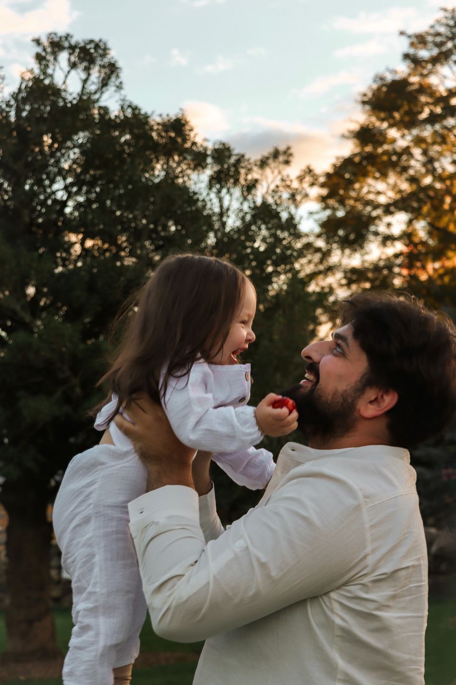 George French with his daughter